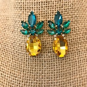 **SOLD** Gemstone Pineapple Earrings
